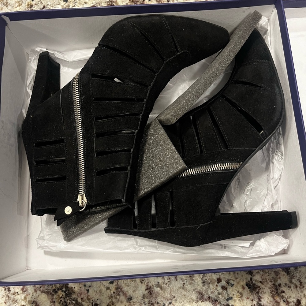 Stuart Whitman Airliner Black Suede QW96203 M9.0